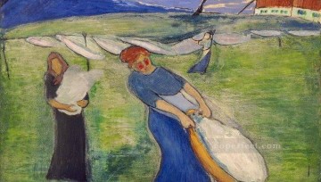 mujeres lavanderas Marianne von Werefkin Expresionismo Pinturas al óleo